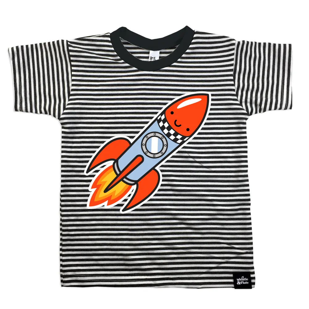 KAWAII ROCKET STRIPED T-SHIRT