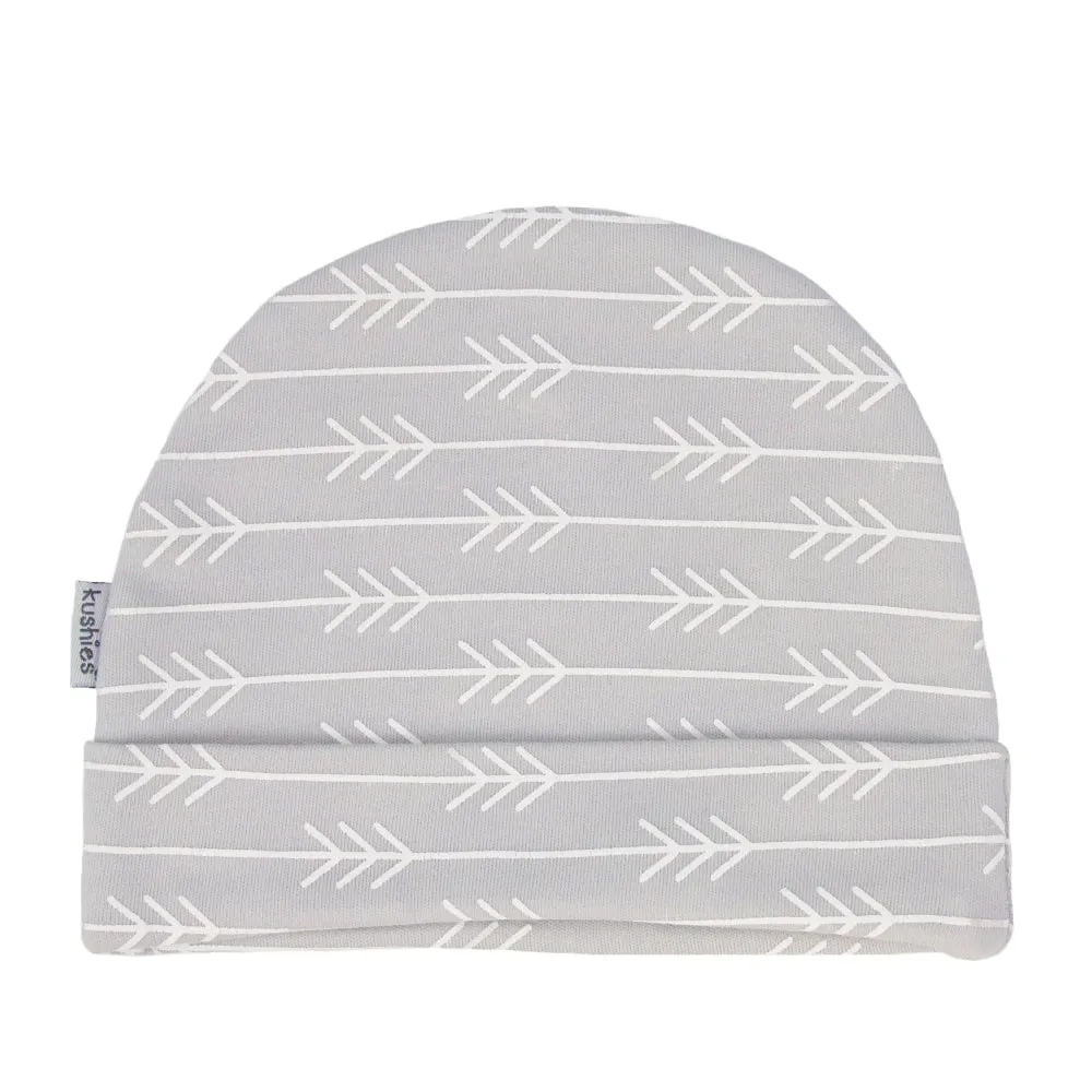 Baby Cap - Heather Grey Stripe