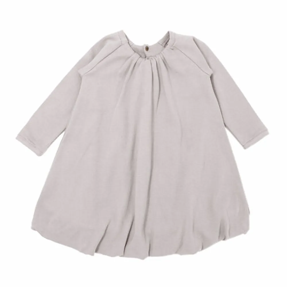 Organic Kids Bubble Dress Fog