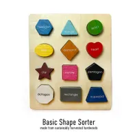 Basic Shape Sorter 12-Piece Educational Toddler Toy & Puzzle