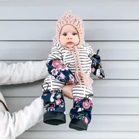 Baby Booties - Wildflower - Navy