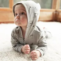 Super Soft Fleece Hooded Romper