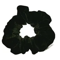 The Black Crushed Velvet Scrunchie