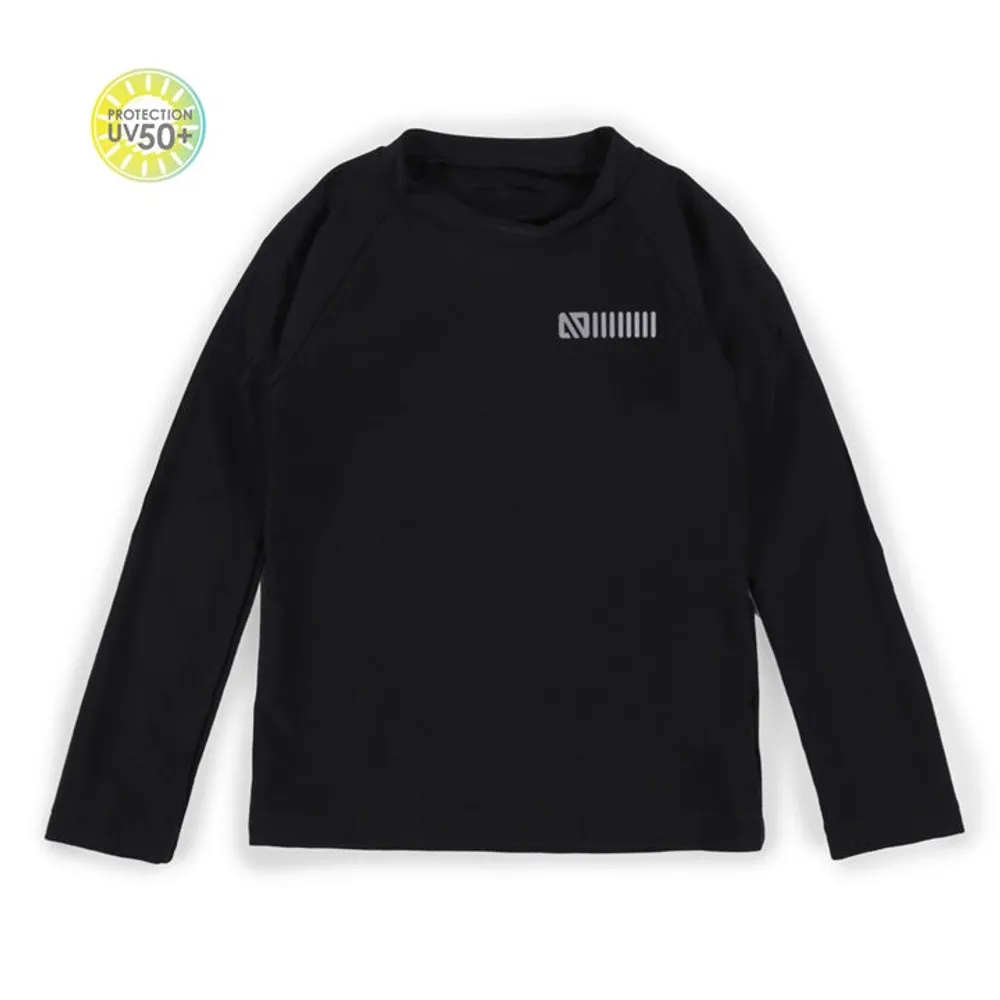 LONG SLEEVE RASHGUARD T-SHIRT - BLACK