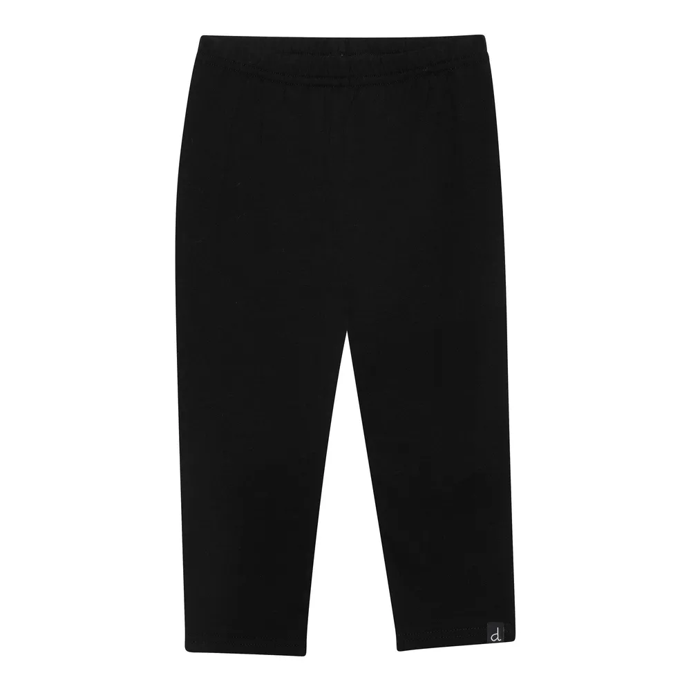 ORGANIC COTTON CAPRI LEGGING BLACK, GIRL