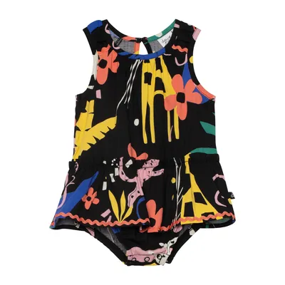 PRINTED POPLIN ROMPER, BABY GIRL