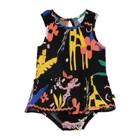 PRINTED POPLIN ROMPER, BABY GIRL