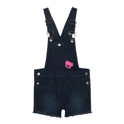 DENIM SHORTALL WITH EMBROIDERY, GIRL