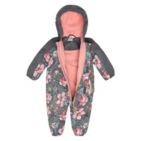 BABY FLORAL PRINT SPRING SUIT WITH HAT, GIRL