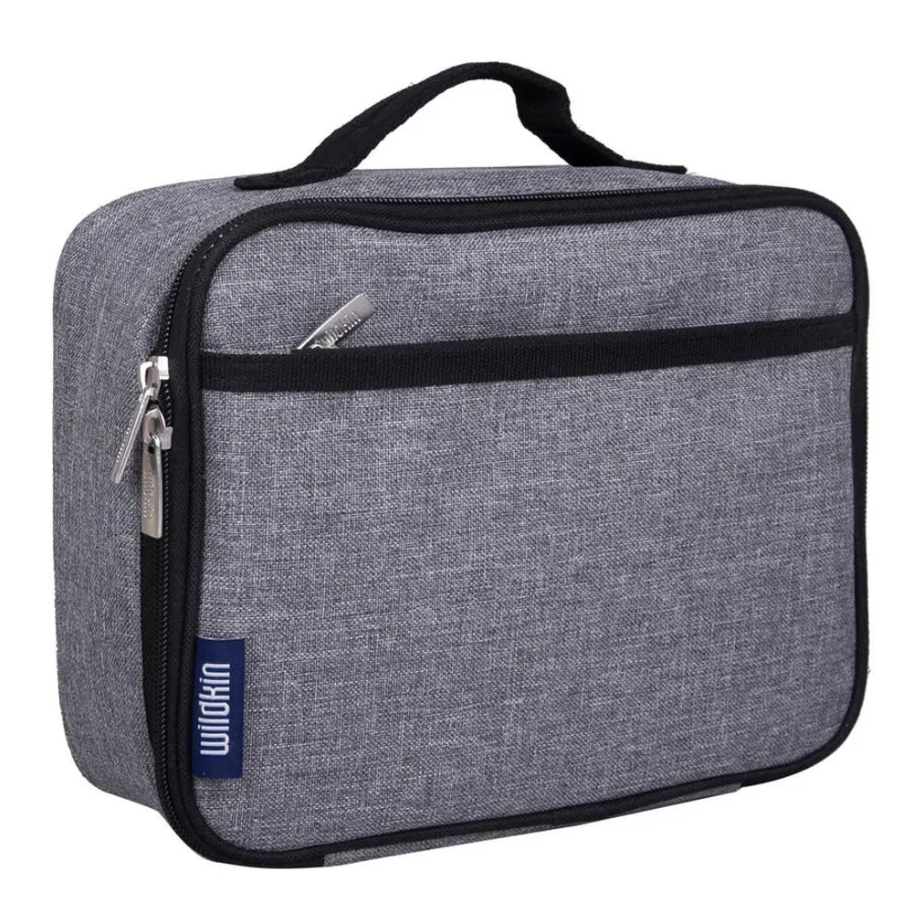 Gray Tweed Lunch Box