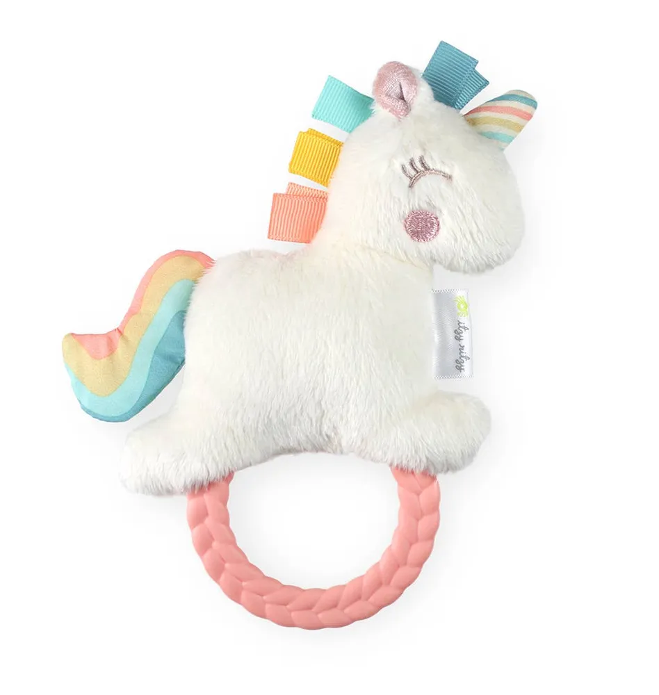 Unicorn Ritzy Rattle Pal™ Plush Rattle Pal with Teether