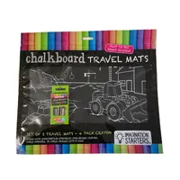 CHALKBOARD DINO/CONSTRUCTION TRAVEL MAT SET