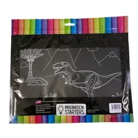 CHALKBOARD DINO/CONSTRUCTION TRAVEL MAT SET