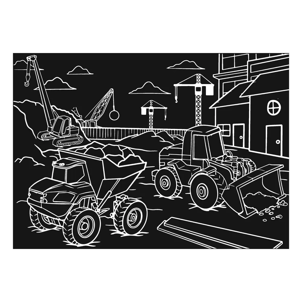 CONSTRUCTION 12” X 17” CHALKBOARD PLACEMAT