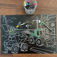 CONSTRUCTION 12” X 17” CHALKBOARD PLACEMAT