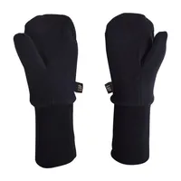 Cotton mitts lined Polar (Black)