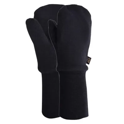 Cotton mitts lined Polar (Black)