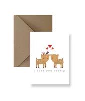 I Love You Deerly Greeting Card