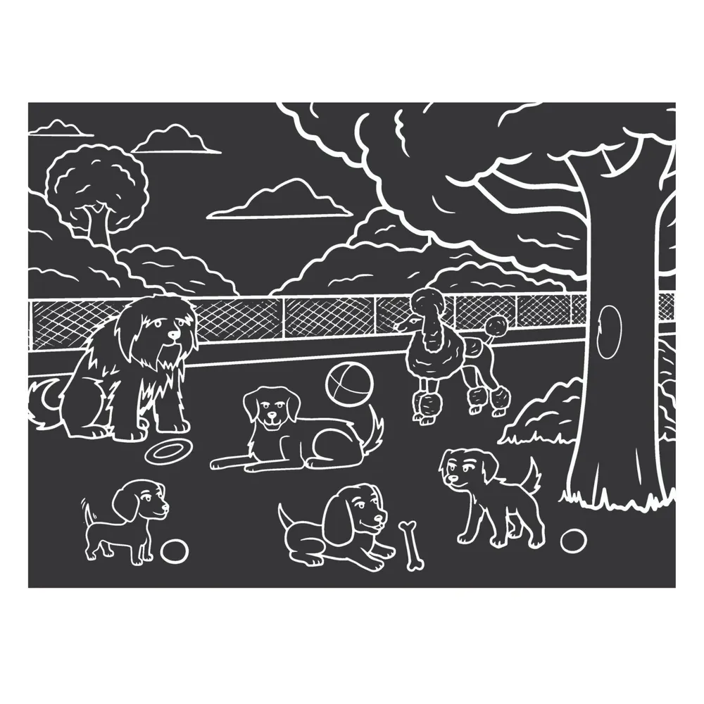 Chalkboard Dog Park Placemat