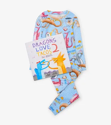 Dragons Love Tacos 2: The Sequel Kids Book and Pajama Set