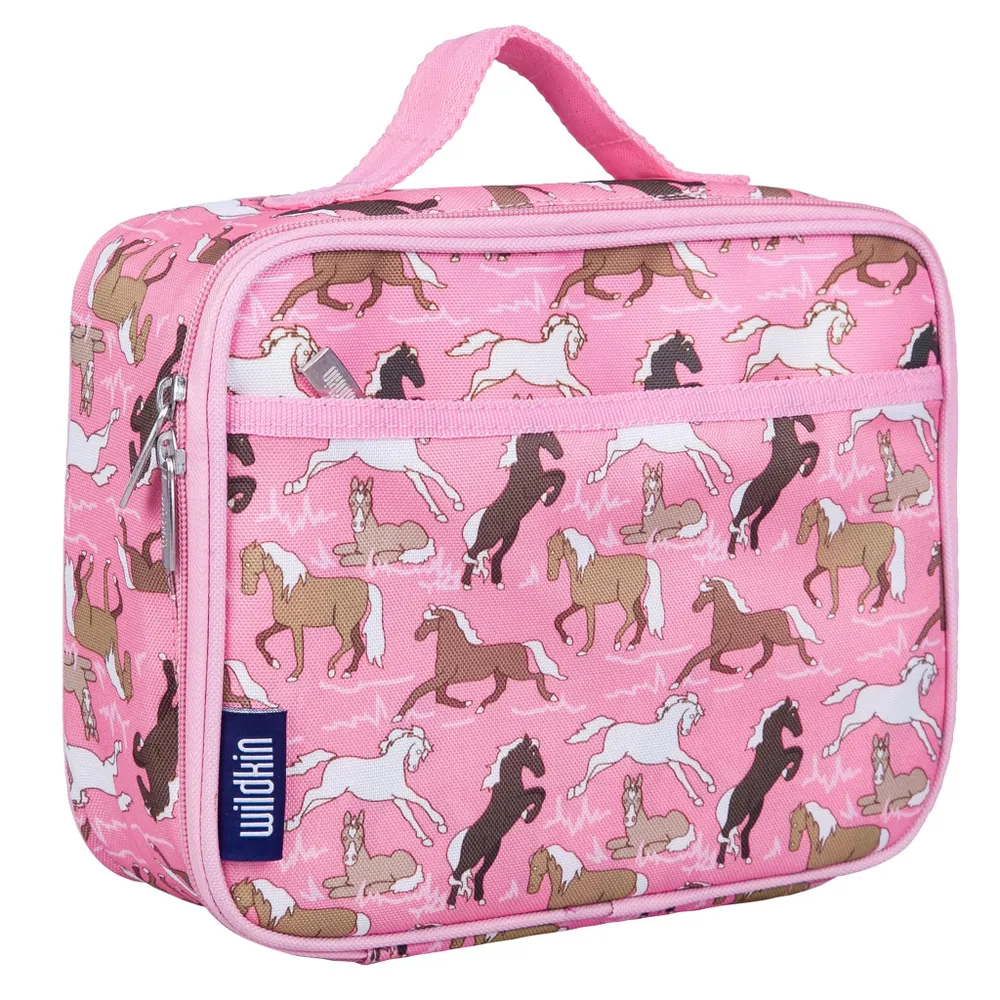 Horses in Pink Lunch Box