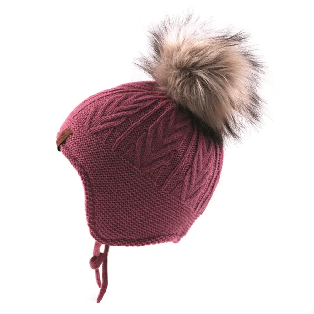 Knit Hat - Rosewood