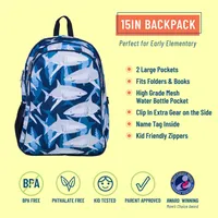 Sharks 15 Inch Backpack