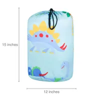 Dinosaur Land Microfiber Sleeping Bag w/ Pillowcase