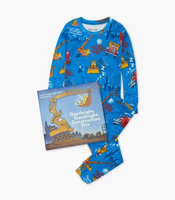 Goodnight, Construction Site Kids Book and Pajama Set