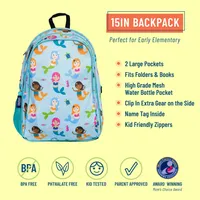 Mermaids 15 Inch Backpack