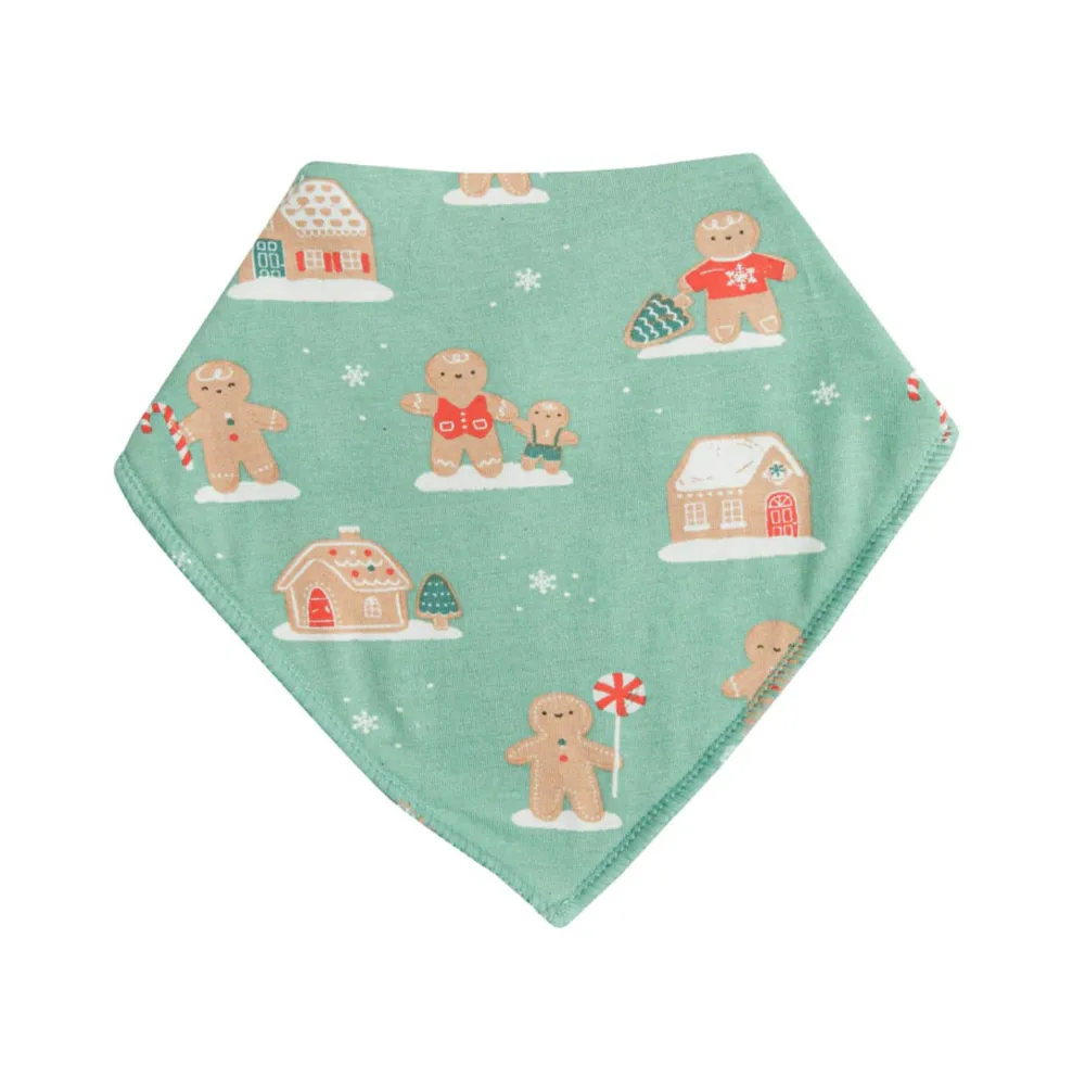 BANDANA BIB - GREEN GINGERBREAD