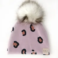 Leopard Pom Beanie