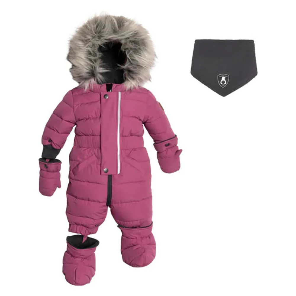 One Piece Baby Snowsuit Red Violet