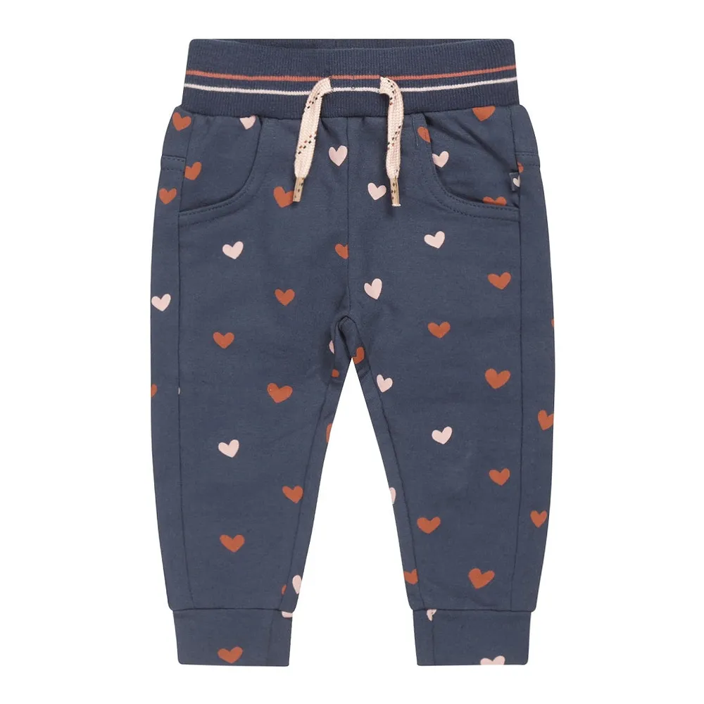 sweatpants dark blue hearts