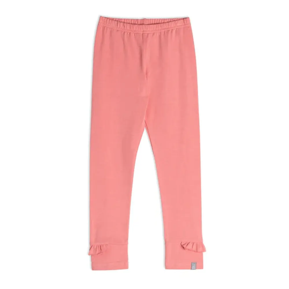 Leggings With Frill Pink Coral