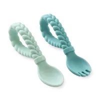 Sweetie Spoons™ Spoon & Fork Set | Mint