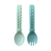 Sweetie Spoons™ Spoon & Fork Set | Mint