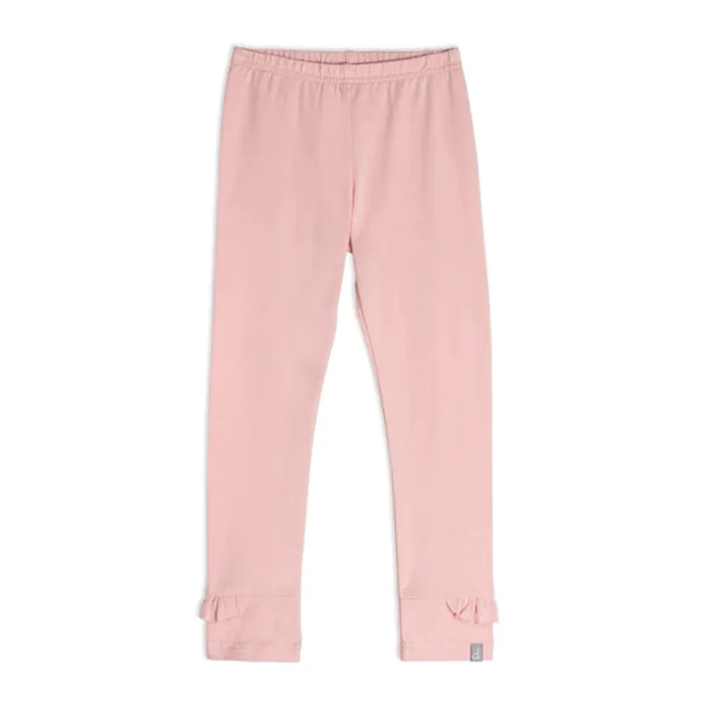 Leggings With Frill Silver Pink