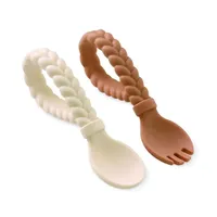 Sweetie Spoons™ Spoon & Fork Set | Buttercream + Toffee