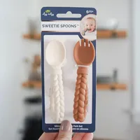 Sweetie Spoons™ Spoon & Fork Set | Buttercream + Toffee