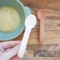 Sweetie Spoons™ Spoon & Fork Set | Buttercream + Toffee