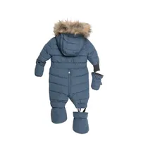 One Piece Baby Snowsuit Dusty Blue