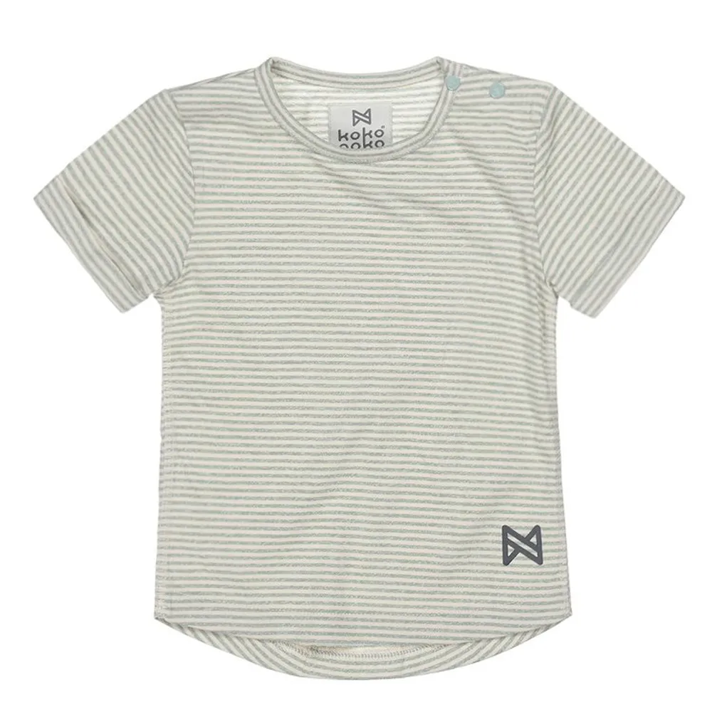 T-shirt light green striped