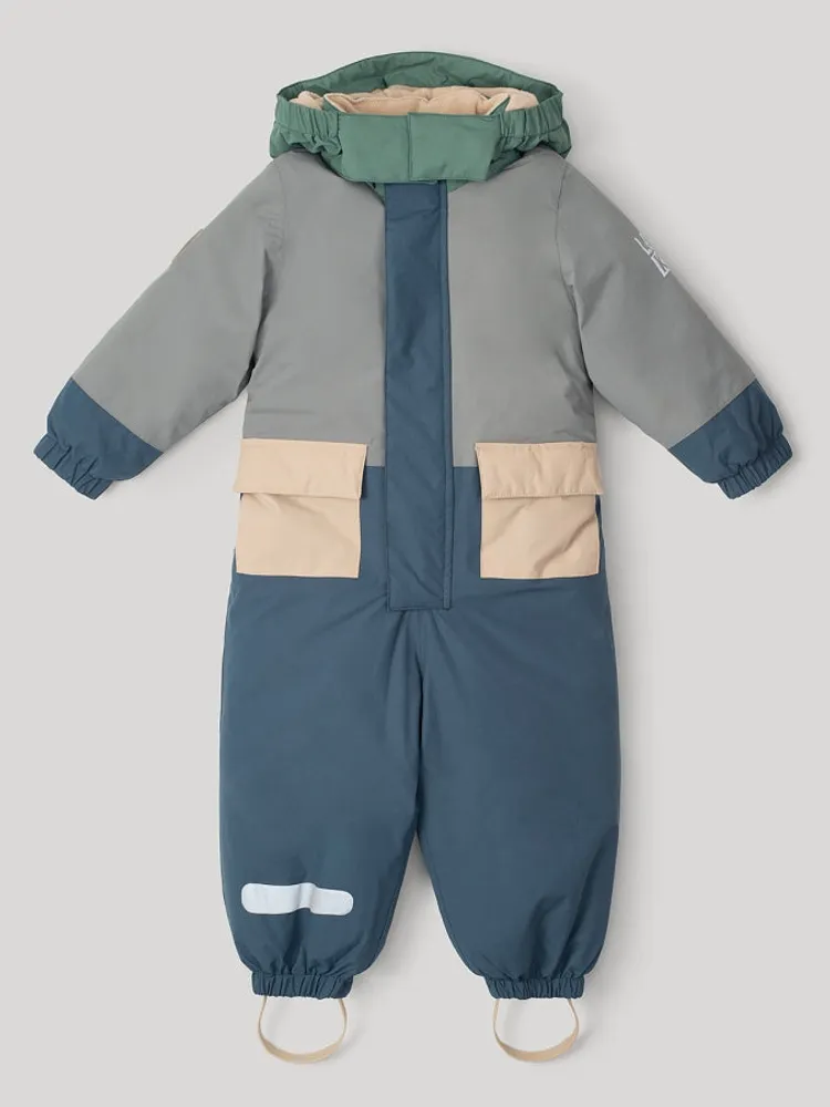 Leokid Snowsuit Color Block "Gray Wave"