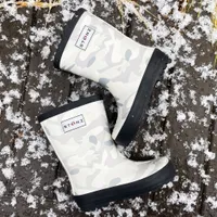 Rain Boots - Camo Print White/Light grey