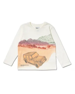 Long white knit t-shirt Desert trail