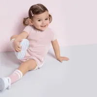 GIRLS BLUSH TERRY CLOTH ROMPER