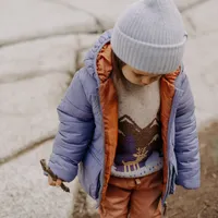 PURPLE QUILTED PUFFER COAT, BABY