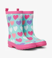 Colourful Hearts Matte Rain Boots