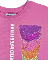 Pink knit t-shirt Paradiso beach